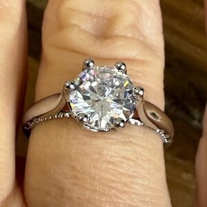 18k White Gold Plated Ring